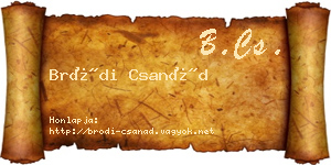 Bródi Csanád névjegykártya